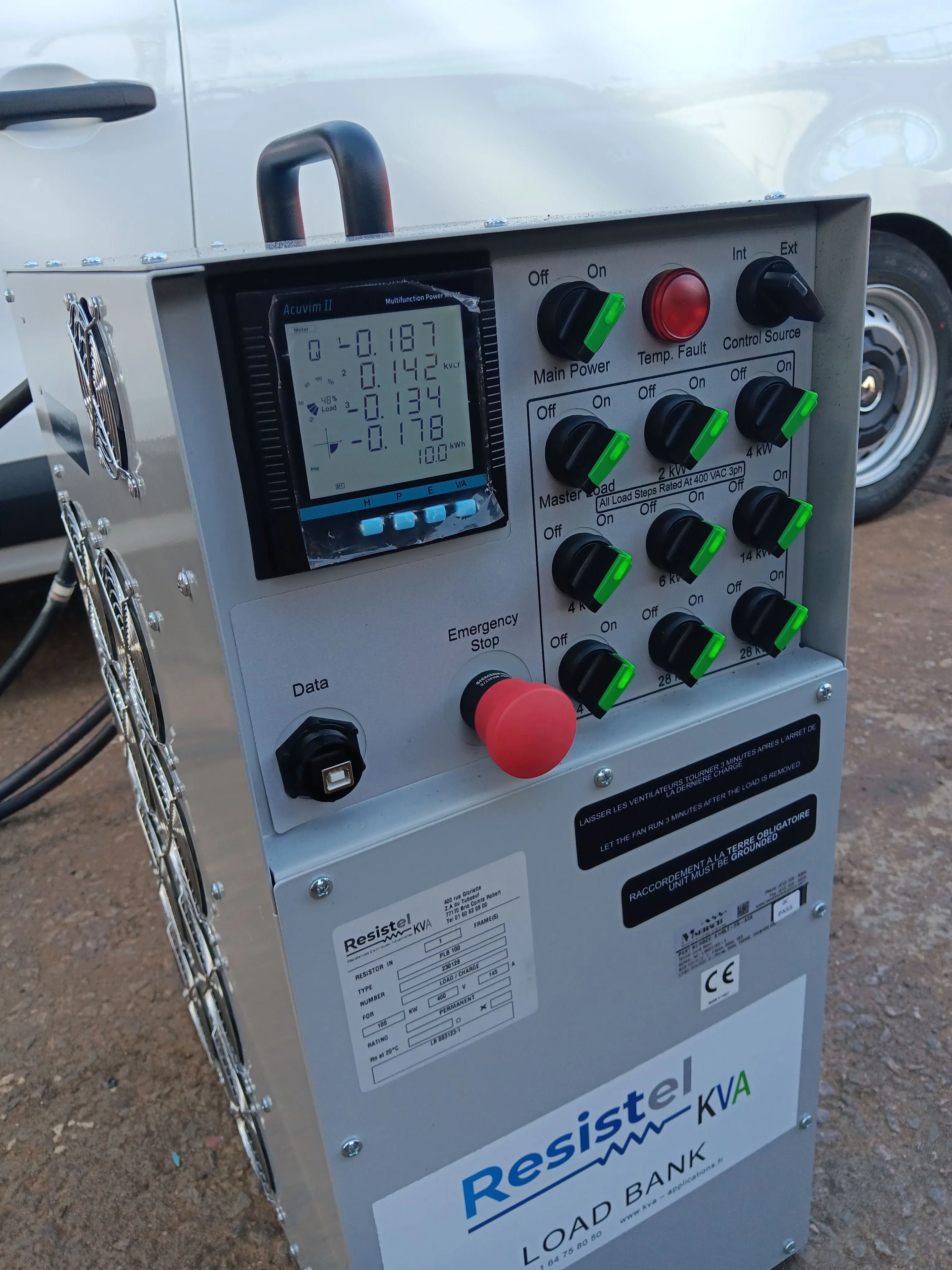 Load bank in operation